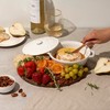 Twine Ceramic Brie Baker with Acacia Wood Spreader, Brie Baking