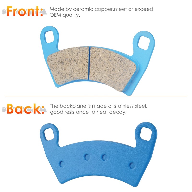 Front Rear Brake Pads Ceramic for Polaris RZR XP S4