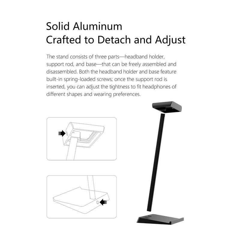 DD ddHiFi HS270SE Aluminum Alloy Forward-Tilting Headphone Stand with Hex