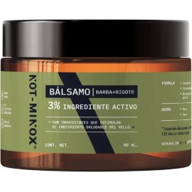 Balsamo Para Crecimiento De Barba Media O Con Huecos Y Bigote, 3% Ingrediente Activo, Reforzado Con Biotina, Vitamina E, Aceite De Almendras Dulces, Not-minox, 90 Ml