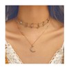 Chargances Bohemia - Collar de oro con luna y estrellas