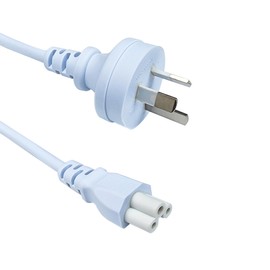 AU 3 Pin to ICE 320-C5 Male Wall 240V PC to Power Socket Cable, AC Power Cord Cable Lead AU Plug 1.5m White