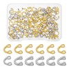 SUPERFINDINGS 200Pcs 2Colors U-Shaped Brass Links Freshwater Inline Spinner Fishing