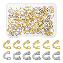 SUPERFINDINGS 200Pcs 2Colors U-Shaped Brass Links Freshwater Inline Spinner Fishing Spinner Clevis Spinner Blade Clevis with 1.4mm Hole for Lure Fishing Spoon Spinnerbait