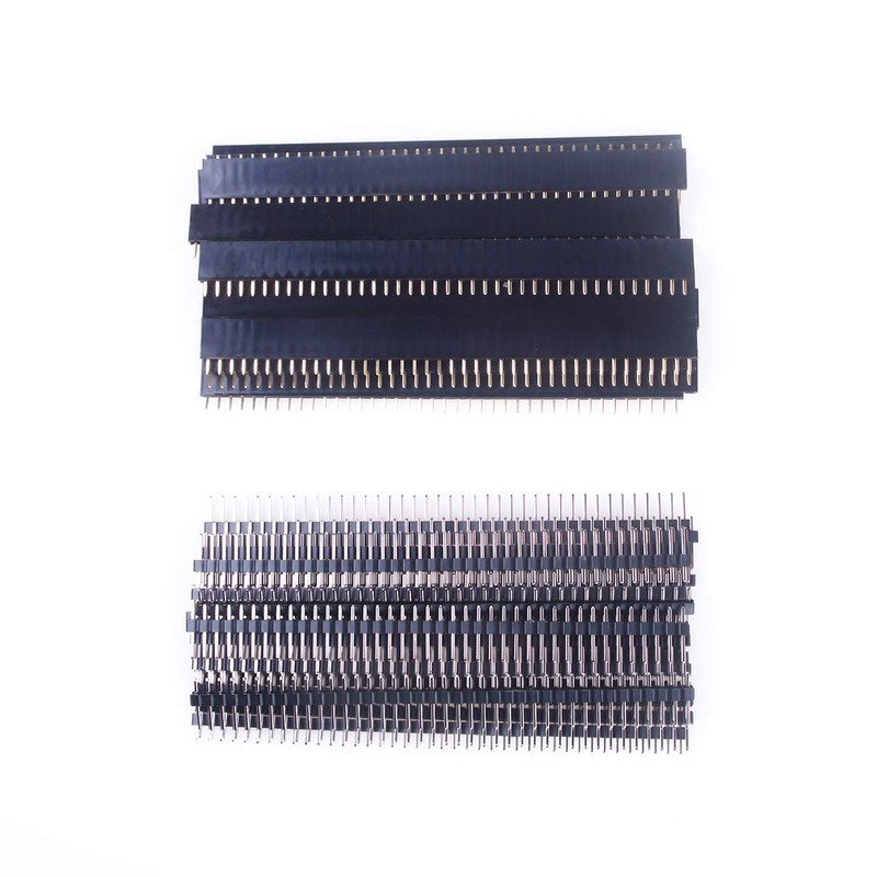 ANGEEK 40 Pieces 2.54 mm 40 Pin Header Male and