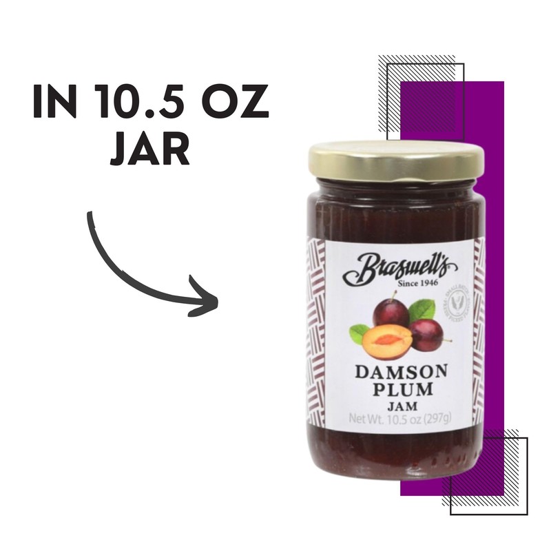Damson Plum Jam, 10.5 Ounce Jar