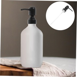 FRCOLOR 2pcs Replacement Pump Heads for Lotion and Shampoo Bottles Elegant Black Design Effortless Dispensing Compatible Dispensers for Home and Travel Use