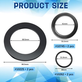 WEINIBAO Pool O-Rings Replacement Part for Intex, 6 Pieces Pool Rubber Sealing Rings Washers Round Seal, Sand Filter Pump Sealing Disc for Pool Parts 10747, 25006, 25010, 28633, 28635, 28621