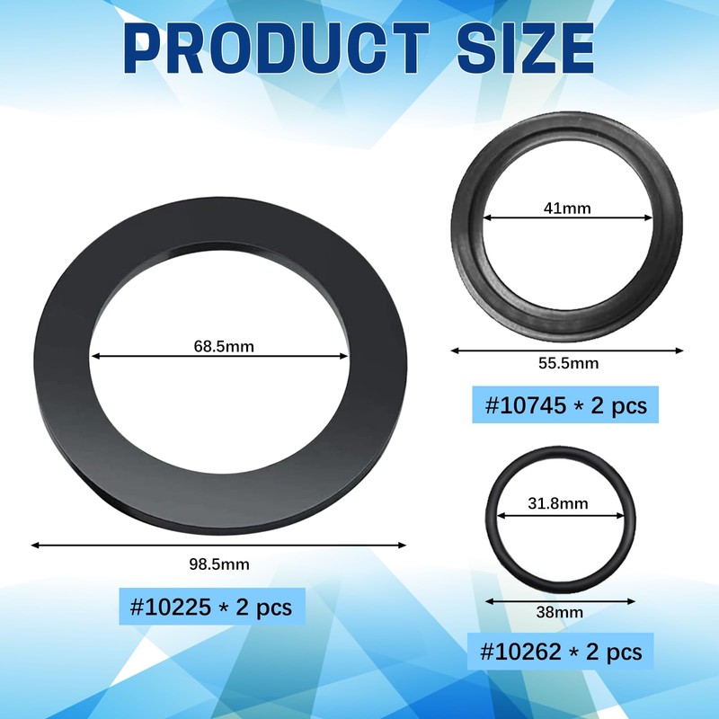 WEINIBAO Pool O-Rings Replacement Part for Intex, 6 Pieces Pool
