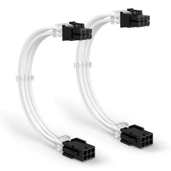 J&D 6 Pin PCIe Power Extension Cable, 11.8 inch GPU