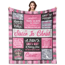 Sisters in Christ Gifts, Sister in Christ Gifts for Women Blanket 60"x50", Christian Gifts for Sisters, Christian Sister Gifts from Sisters, Christian Gifts for Women Faith, Religious Gifts for Sister