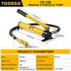 TOORGO CP-180 Hydraulic Hand Pump,Hand Operated Pump Manual Pump Hydraulic