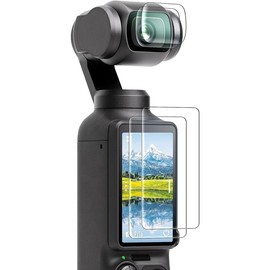 2 Lens Protector + 2 LCD Screen Protector for DJI for Osmo Pocket 3, For DJI Pocket 3 OP3 Tempered Glass Film Accessories, 9H Hardness, Touch Sensitive, Full Screen Protection