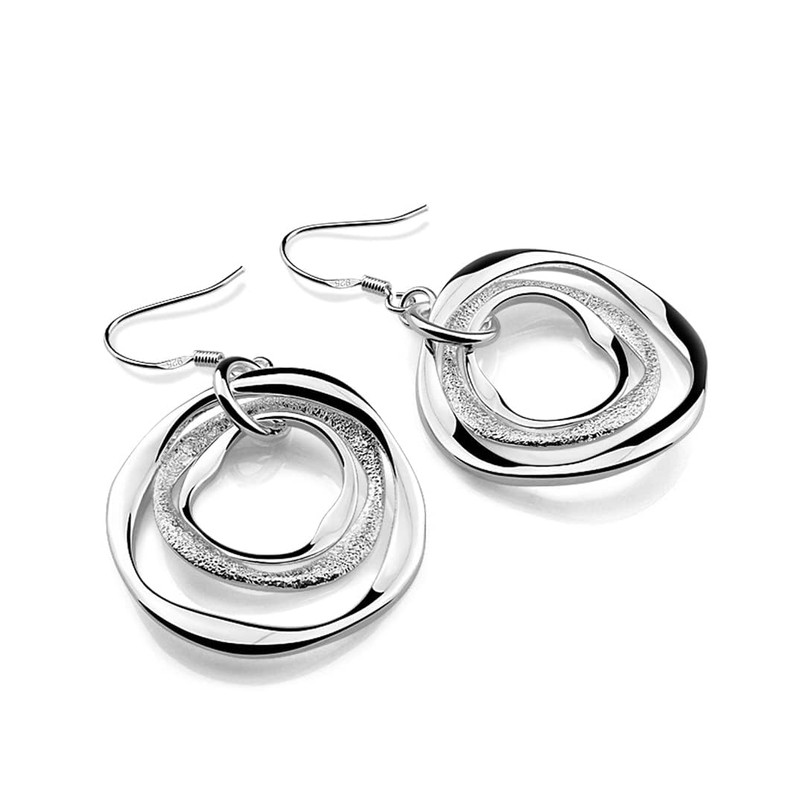 HAIXIAN Aesthetic Classic Infinity Linear Circles Boho Drop Earrings for