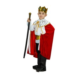 SEA HARE Child Fantasy King Robe and Crown Set Costume (7-9 Years)