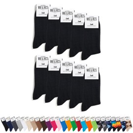 Mat & Vic's Men's Socks Women's Cotton Classic Crew Socks, Combed Cotton, Socks No Seam, Comfort Band, Black Colourful, White, EU 35–38 EU 39–42 (UK 5.5–8) 43–46 47-50 (UK 3–5, 5.5–8, 8.5–11, 12–15),