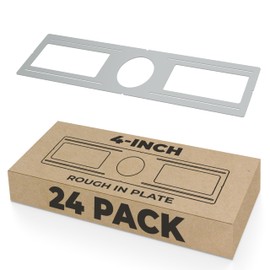 OHLECTRIC 24 Pack - 4 Inch New Construction Rough-in Plate for LED Downlight – Slim Steel Plate/Bracket – Guide for Electrician & Drywaller