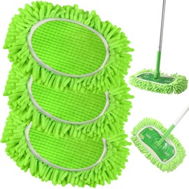 Mop Refills for Swiffer Sweeper,SealUncle Reusable Microfiber Mop Pads Washable Sweeper Refill Wet/Dry Use for All Purpose Floor(3 Pack)