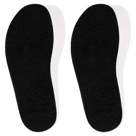 Knixmax Outdoor 2 Pairs Warm Cozy Clog Sheepskin Insoles for Women Men Replace Garden Shoes Liner Fleece and Fur Wool Slipper Inserts Black Size 10