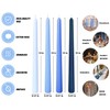 12-Pack Gradient Blue Taper Candles, 10 Inch Unscented Dripless Candlesticks,