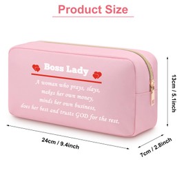 for Boss Lady Gift for Women Female Boss Lady Definition Makeup Bag Appreciation Thanksgiving Day Retirement Gifts Boss Day Gift for Boss Manager Oxford Cloth Toiletry Bag