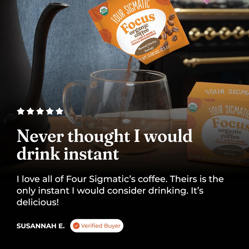 Four Sigmatic Fsf, 10 bustine di caffè e funghi (testa