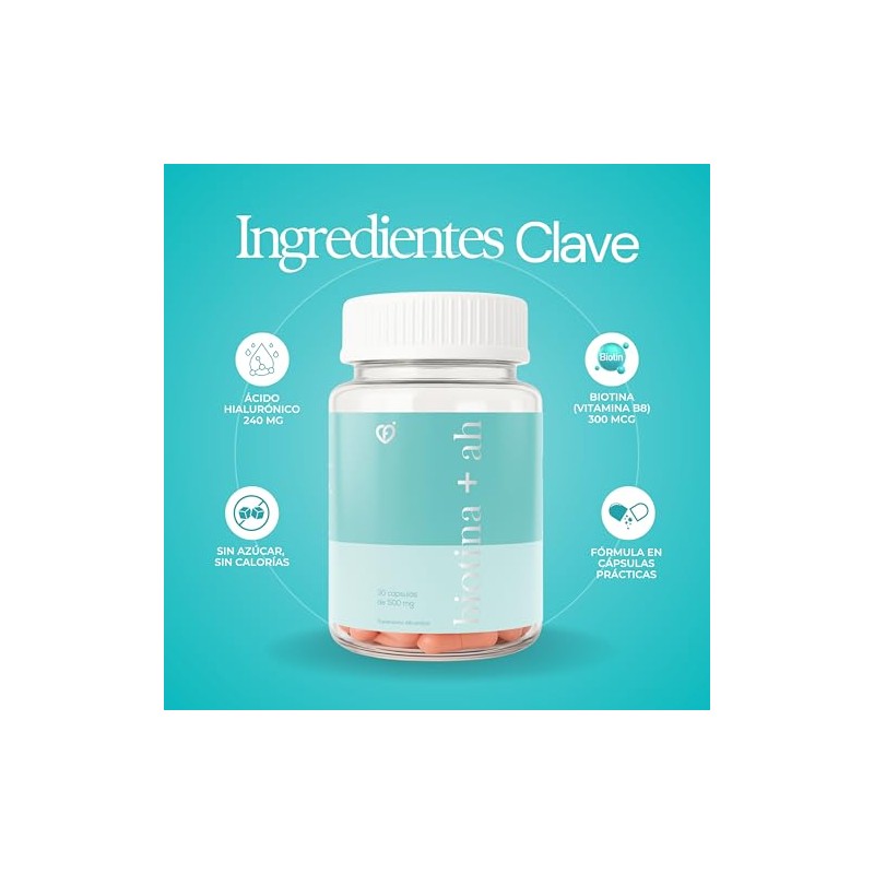 CARO FIT | Biotina + Ácido Hialurónico - Suplemento para