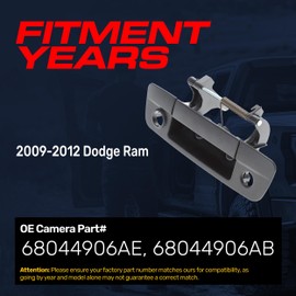 Master Tailgaters Tailgate Handle Upgraded Black Metal Replacement for Dodge Ram (2009-2012) OE Part # 68044906AE, 68044906AB