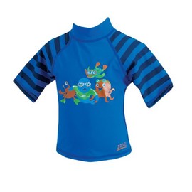 Zoggs Boy's Zoggy Sun Protection Top - Blue, 6-12 Months