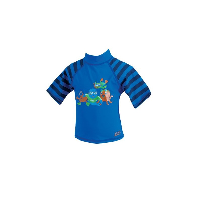 Zoggs Boy's Zoggy Sun Protection Top - Blue, 6-12 Months