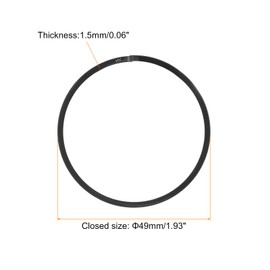 uxcell Piston Ring Set, 2Pcs 49mm x 1.5mm Standard Size Piston Rings Fit for Chainsaw Replacement Parts