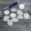 PATIKIL 46mm Plastic Washers, 200 Sets Plastic Insulation Washers Foam