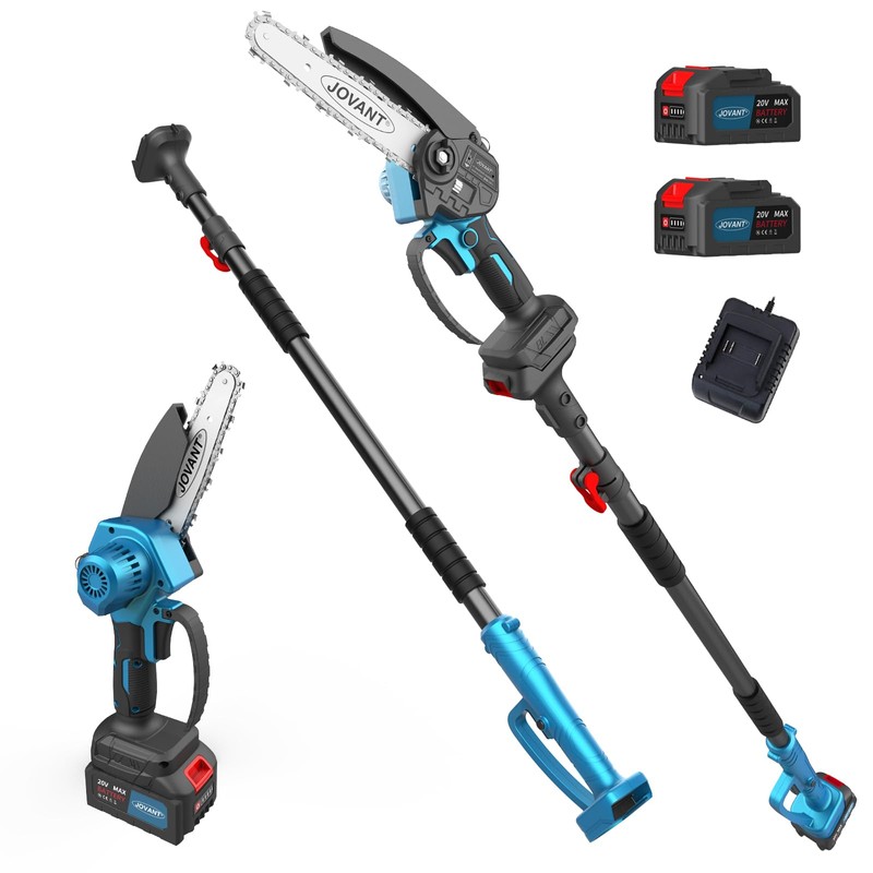 Jovant Cordless Pole Saws for Tree Trimming,2-In-1 Mode Cordless Pole
