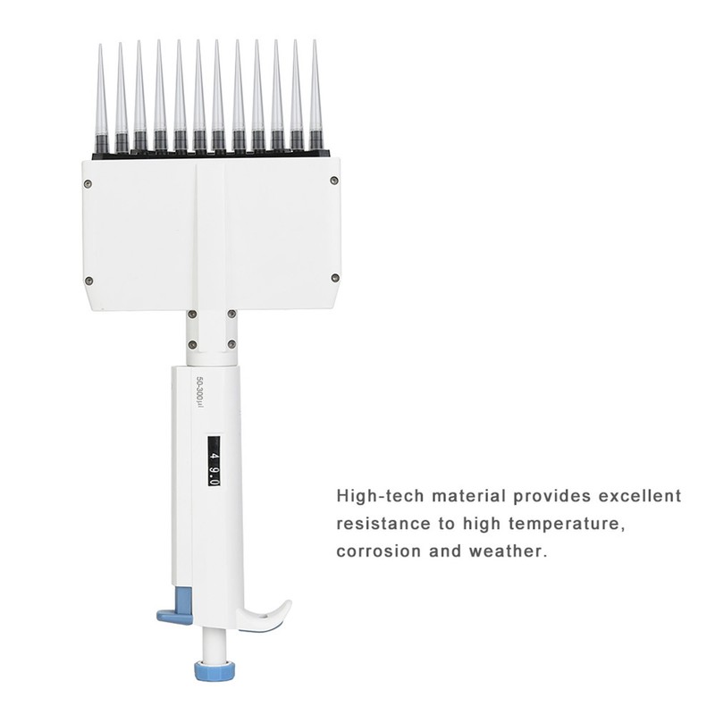 12-Channel 50-300μl L Adjustable Mechanical Pipette Vraiable Volume Manual Pipettor