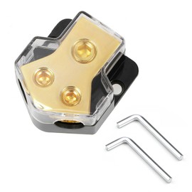 LIMEOW 1 Pc Bus Bar 12v Power Distribution Block Terminal Blocks Car Audio Splitter Ground Terminal Stud Bus Bar Distribution Connecting Block for Home, Car, Audio and Other Appliance Modifications