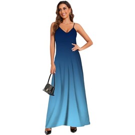 shengfan African Maxi Dresses Sundress for Women Loose Tie Dye Printed Adjustable Summer Dress with Pockets