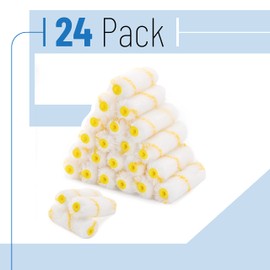 Bates Choice Bates- Paint Roller Covers, 4" Roller Covers, Pack of 24, Covers for Paint Rollers, Naps for Paint Roller Brush, Small Roller Nap, House Painting Supplies, Covers for Roller Frame and Paint Roller Kit