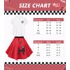 VillbeCoser 10Pcs Sock Hop Outfits Costume Women, 1950s Poodle Skirts,