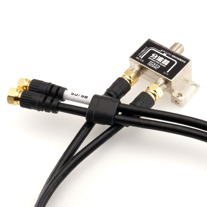 HORIC Antenna Splitter BS/CS/Terrestrial Digital Broadcasting/4K8K Broadcasting blk