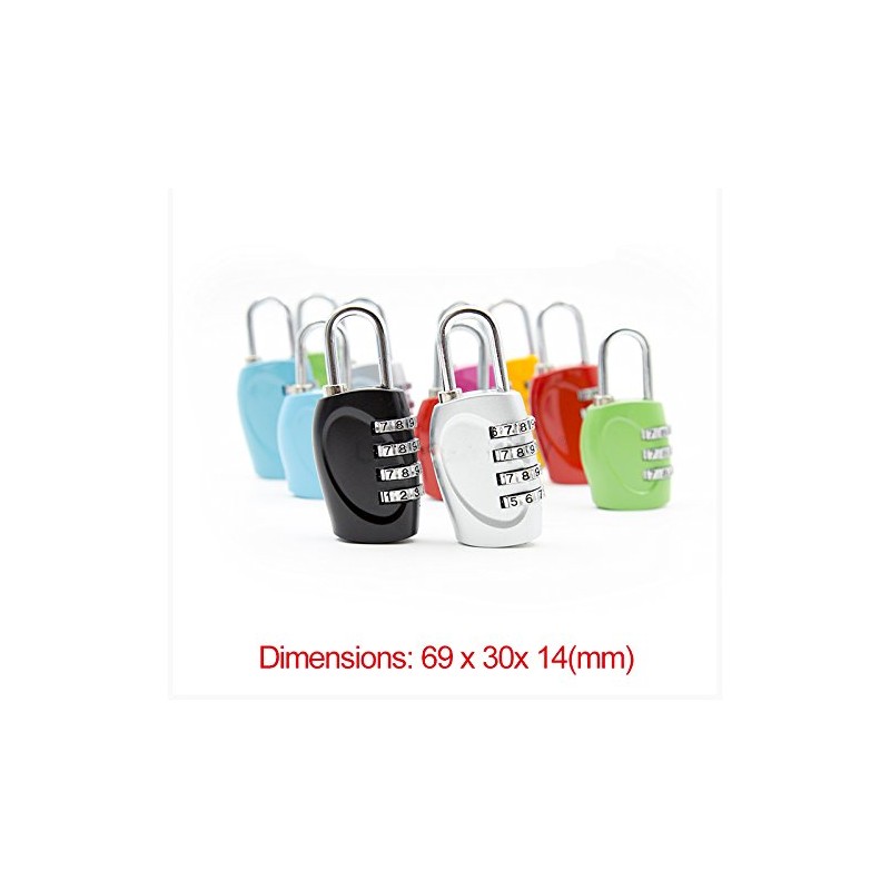 Combination Lock Resettable 4 Digit Padlock Outdoor Waterproof Combo Lock