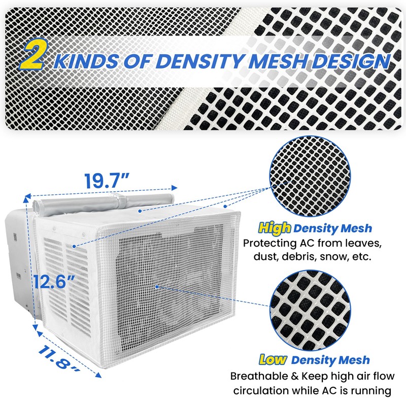 TAKTOPEAK U-shaped Window AC Cover: PVC Mesh for U Shape