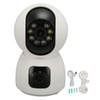 Security Camera 2K 4MP Dual Lens 2.4G Mobile App 360°