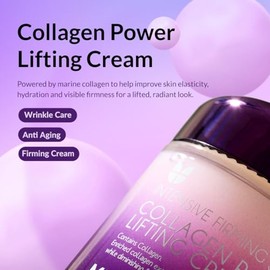 MIZON Crema Hidratante Facial con Colágeno Power Lifting 75 ml - crema facial de noche coreana reafirmante e hidratante con niacinamida, skincare coreano