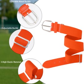 Dxhycc Baseball Socks and Belt Combo Set Adjustable Softball Baseball Socks and Elastic Waist Belt for Youth Adult, Orange