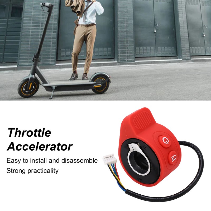 Throttle Accelerator Electric Scooter Finger Throttle Accessories Replacement Part Red