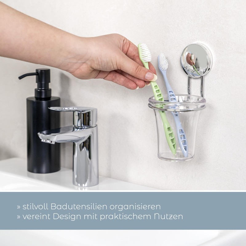 bremermann Bathroom Series Moon-Loc Cup Holder with Lid