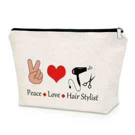 Sazuwu Hair Stylist Gifts for Women Makeup Bag Hairdresser Graduation Gifts Hair Stylist Appreciation Gifts Cosmetic Bag Thank You Gift for Hairdresser Birthday Thanksgiving Christmas Gifts