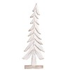 Mary Square 47339 White Wash Carved Tree 18.5 x 6