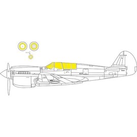 Eduard EDUEX818 1/48 T-Face Curtise Light P-40N Warhawk Double-Sided Paint Mask Sticker for Academy Use