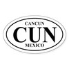 CafePress CUN Cancun Oval Sticker Oval Car Bumper Sticker
